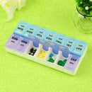 7 Day Pill Box With Clip Lids Medicine Organiser Tablet Storage Dispenser F Z7O8