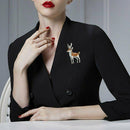New Cute Women Animal Pins Buckle Clip Enamel Elk Deer Brooches Pin Xmas Jewelry