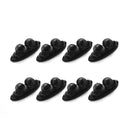 8pcs Car Wire USB Cable Holder Tie Clip Fixer Organizer Black Line Clamp A