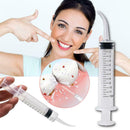 2PCS Disposable Dental Irrigation Syringe With Curved Tip Tooth Whitening
