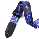 Leather Folk Guitar Strap Adjustable Belt Musical Instrument Parts (Flash) A