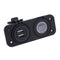 Center Console 4.2A With Aperture Dual USB Blue + 12V Color Voltmeter