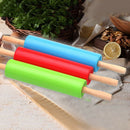 Wooden Handle Plastic Mini Rolling Pin Dough Roller DIY Baking Kitchen Tool Kids