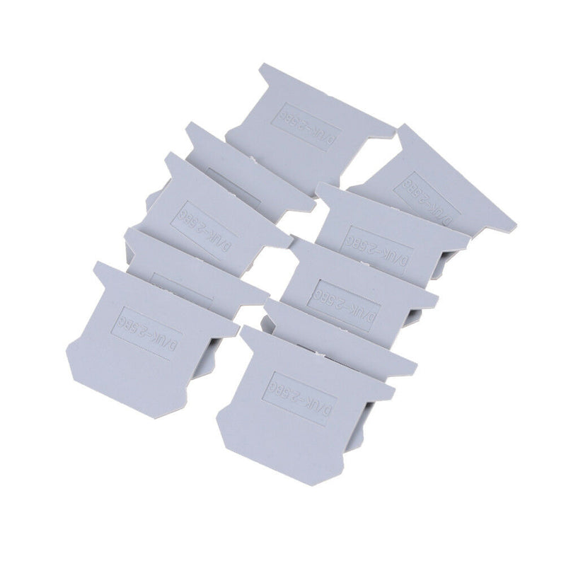 10PCS D-UK2.5 END PLATE Din Rail Uneiversal screw type Terminal Block B Ew