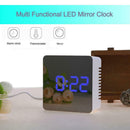 TS-70 Multi-function Digital LED Mirror Clock Alarm with Temperature Snooze