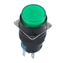 5X(AC 250V 5A SPDT 1NO 1NC 5 Pins Latching Green Push Button Switch w 220V C4H4)