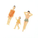 20x People Figures for Models Little Painted Beach People Figures(1:50) Colorful