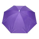Anti-Rain Elastic Band Head Umbrella Hat Outdoor Sunscreen Tool(Purple)