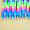 4pcs 8 Sections Stacker Swap Building Block Pencils Children Gifts Colorful