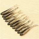 10pcs/set 7.5cm Life-like Lead Fishing Lure Soft Baits Tackle Lures V8N2