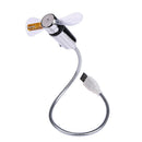 Mini USB Powered LED Cooling Flashing Real Time Display Clock Fan