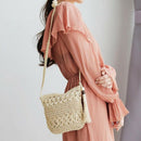 Women Messenger Bags Hollow Out Woven Single Shoulder Crossbody Tassel Beac