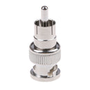 2Pc BNC male to RCA male coax connector adapter cable coupler for cctv camera FT