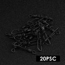 20pcs Carp Fishing Swivels with Quick Change Snap Clips Rolling Swivels