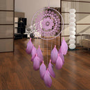 Pink Handmade Lace Dream Catcher Feather Bead Hanging Decoration Ornament