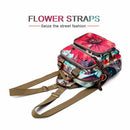 floral red bag Mummy bag hit Oxford diagonal shoulder double back multi-use