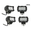 4x 4" 18W 6LED Light Work Bar Spot Lamp Driving For Offroad SUV Car Boat Truck