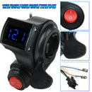 Thumb Throttle Universal Black With Power Switch LED Display For Electric Bike