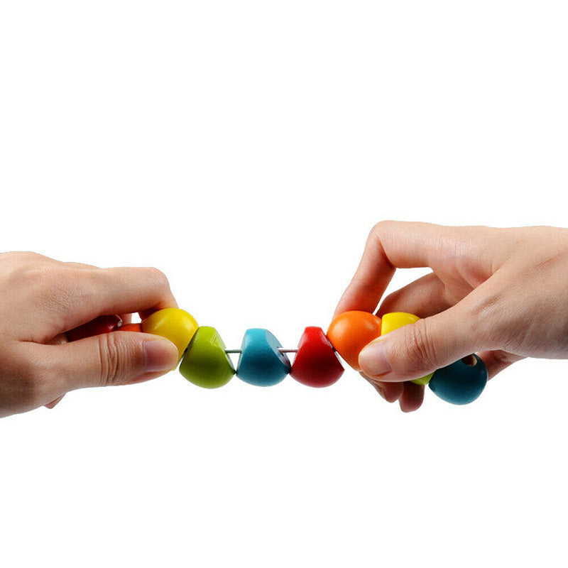 Baby Variety Twist-colored Insects Educational Inchworm Wooden Toys Blocks