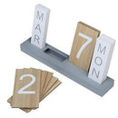 Wooden Calendar Desktop Display Perpetual Calendar Living Room Bedroom Home