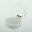 20PCS Acrylic Transparent Ring Box Small Plastic Jewelry Display Case White