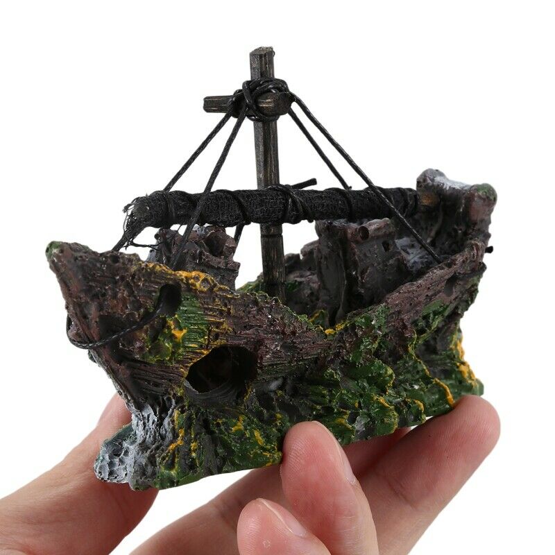 Boat ornament in fish tank Fishing decoration 100% Safety tank decoration X2Q4
