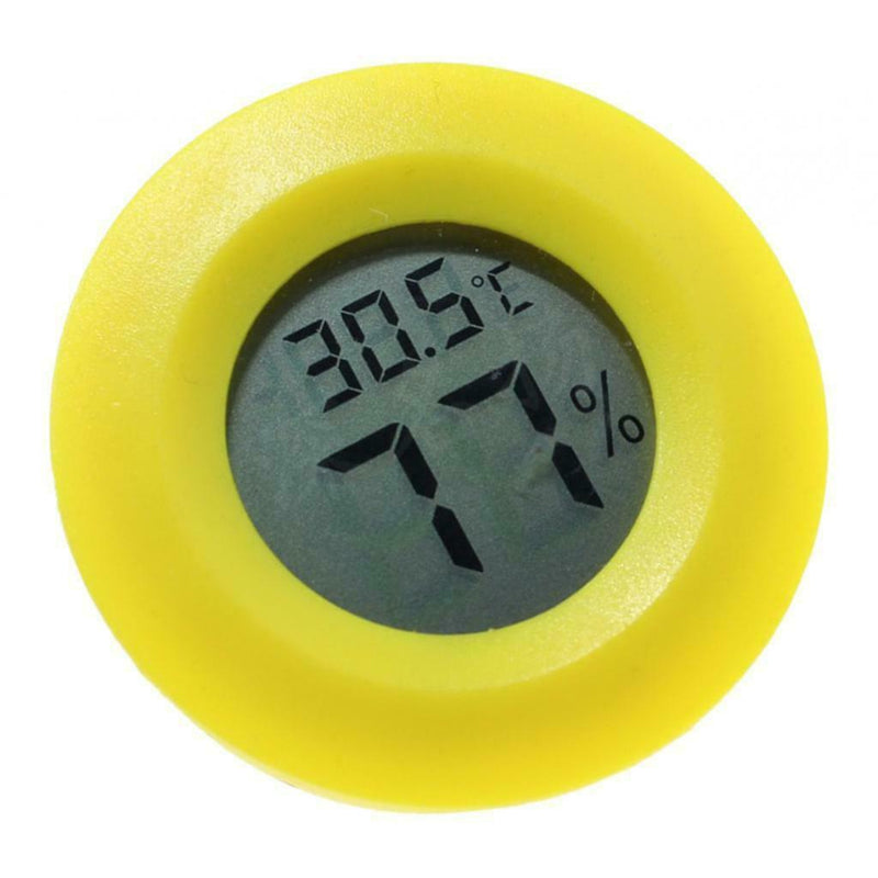 6Pieces Round Digital Thermometer Humidity Hygrometer Reptile Amphibians
