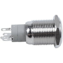 19mm Self Locking Blue LED 24V Stainless Steel Push Button Switch SPDT