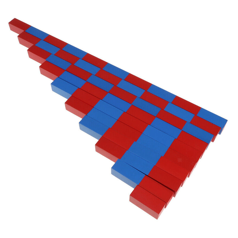 Beechwood Wooden Montessori Material Numerical Number Rods Mini Family Set