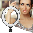 8 inch LED Selfie Ring Light Dimmable Photography Video Ring Lamp with Ball Head