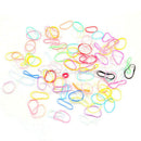 500 Pcs Women Girls Mixed Rubber Hairband Rope Ponytail Holder Elastic Hair Band