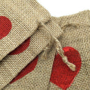 5Pcs Small Linen Bags Pouch Jute Sack Gift Bags Drawstring Bag Jewelry Chri F7H5