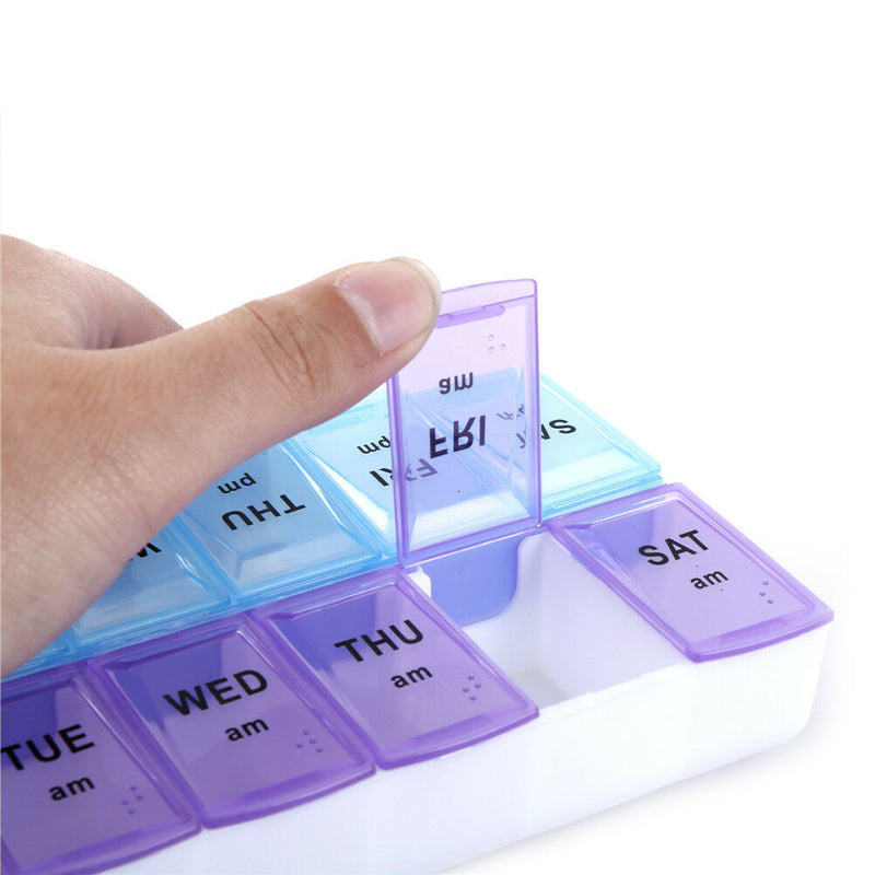 Weekly 7 Day Tablet Pill Box Holder Medicine Storage Organizer Case Container Gw