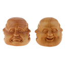 5pcs Wooden Erawan Buddha Head Statue