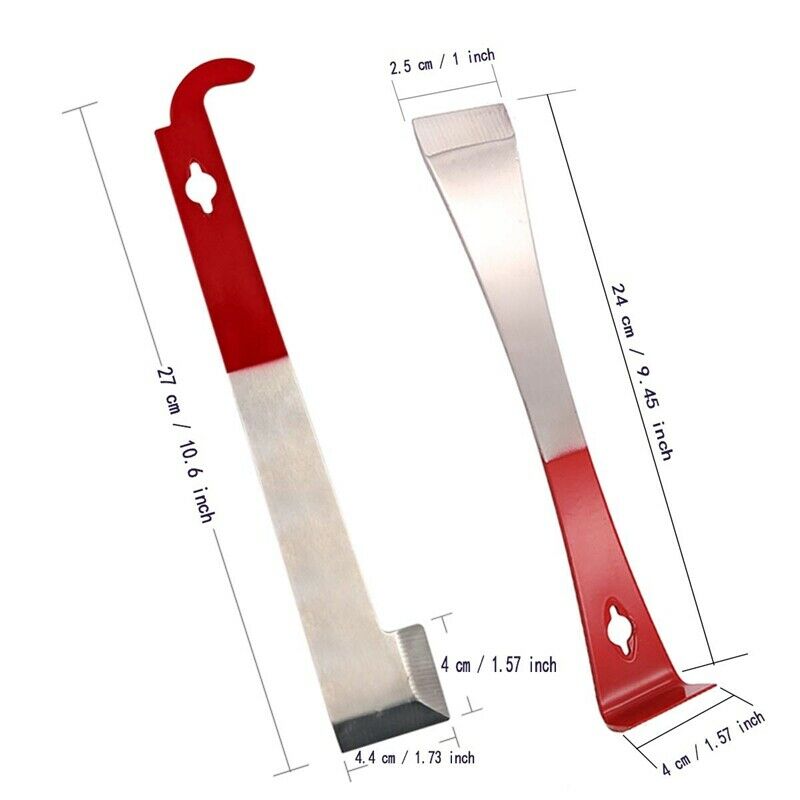 2 Pack Stainless Steel Bee Hive Scraper Tool Bee Hive Frame Lifter and Scra
