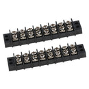 2 Pieces Dual Row 8 Ways 30A 8 Positions Terl Power Terminal Blocks Bus Bar