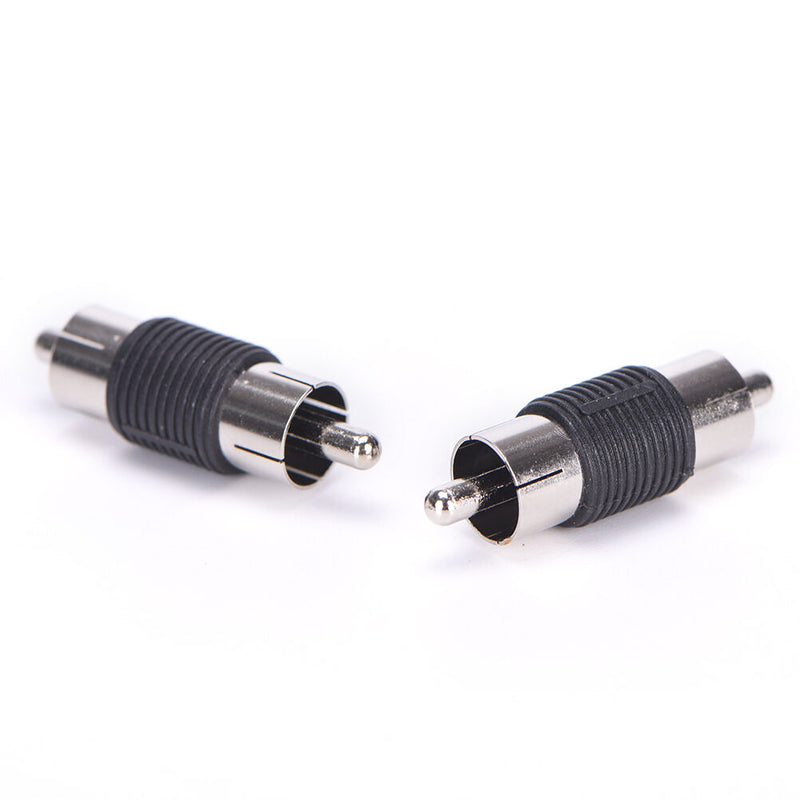 6 Pcs Straight AV RCA Male to Male Connectors Couplers Adapters BD3C