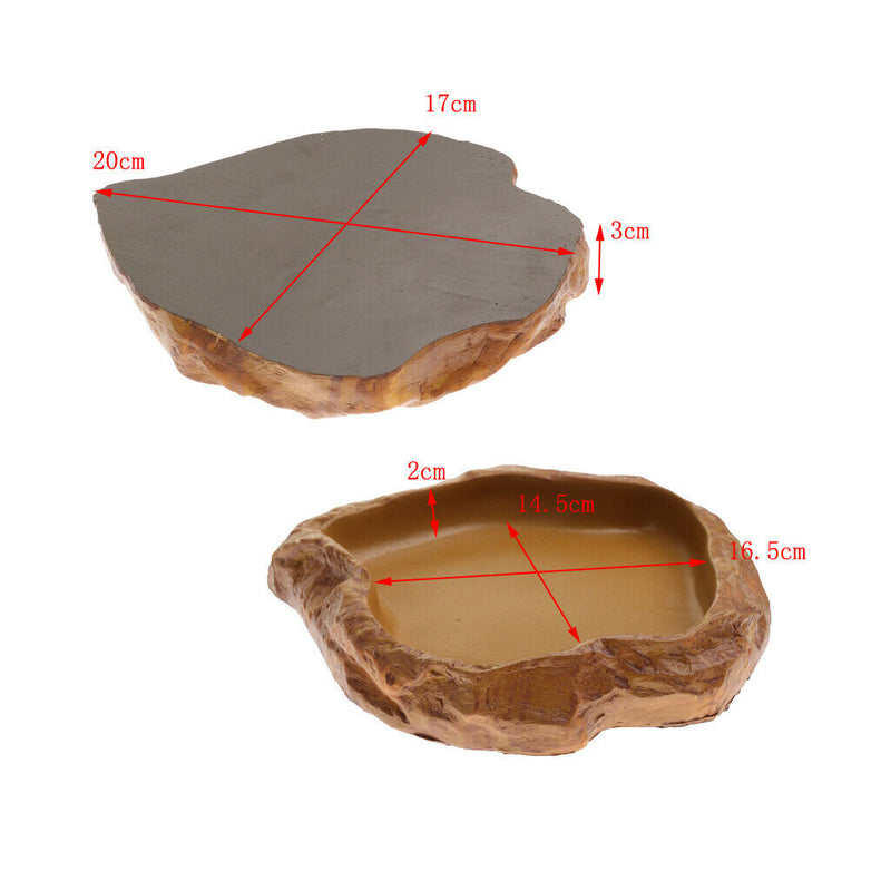 Reptile Water Drinker Dispenser Food Bowl