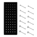60pcs Stainless Steel Nose Studs Rings Piercing Pin Body Jewelry 22G 1.5mm  C2G4