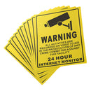 10 Pcs Security Surveillance Warning Sign Decals Stickers for CCTV Camera 24