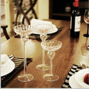 Clear Glass Candle Holder Candlestick Tealight Wedding Party Dinner Decor L
