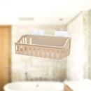 Bathroom Shelf Wall Mounted Storage Basket Punch Free Storage Rack Shower O P9M1