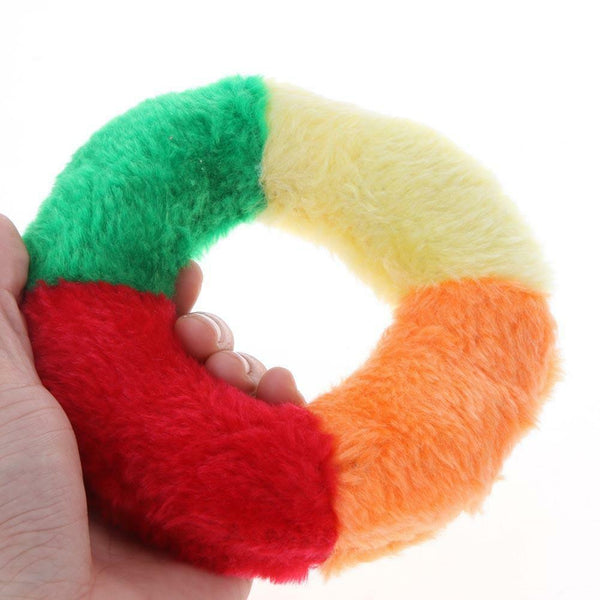 Cute Donuts Puppy Dog Squeaker Squeaky Plush Sound Toys Pet Chew Throw Toys SN9F