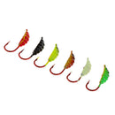 6 Pieces Winter Mini Ice Fishing Lures Lead Jig Head Ice Fishing Hooks 22mm/1.4g