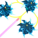 6 Wheel Colorful Plastic Sequins Windmill Whirligig Wind Spinner Yard Decor M&O