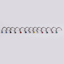 20Pcs Screw Nose Hoop Ring Studs Surgical Steel Rhinestone Body Piercing Jewelry