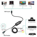 1 Pcs 1.8M (6.1ft) 1080P HDMI to AV Converter 3RCA CVBS Converter Adapter