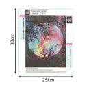 5D DIY Diamond Painting Forest Tree Color Moon Diamond Painting Cross Stitch M&O