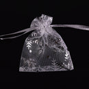 New100X Snowflake White Jewelry Candy Organza Pouch Wedding Favor Bag 7X9 Cm ME