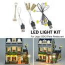 LED Light Up Kit For LEGO Restaurant House Expert Street set City Durable Favor
